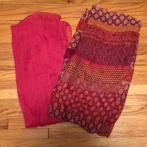 Pink infinity scarf bundle